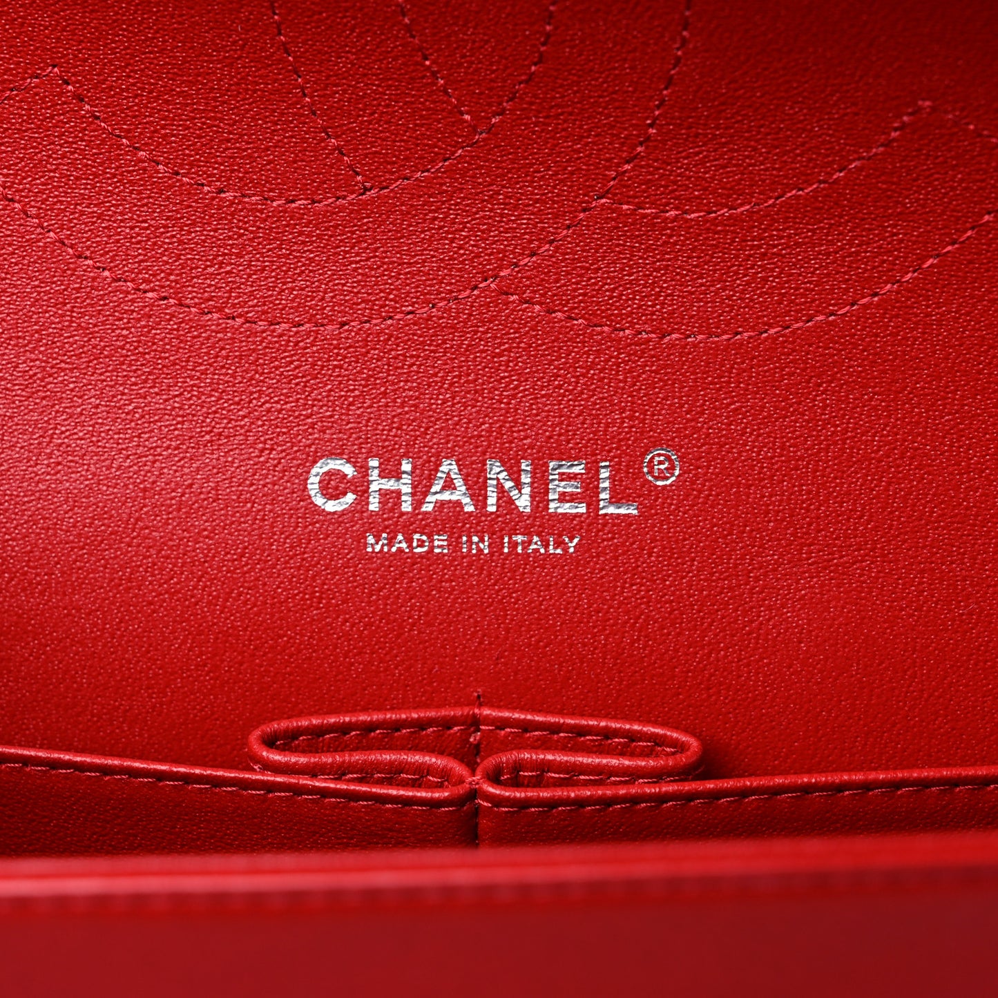 Lambskin Quilted Jumbo Double Flap Red