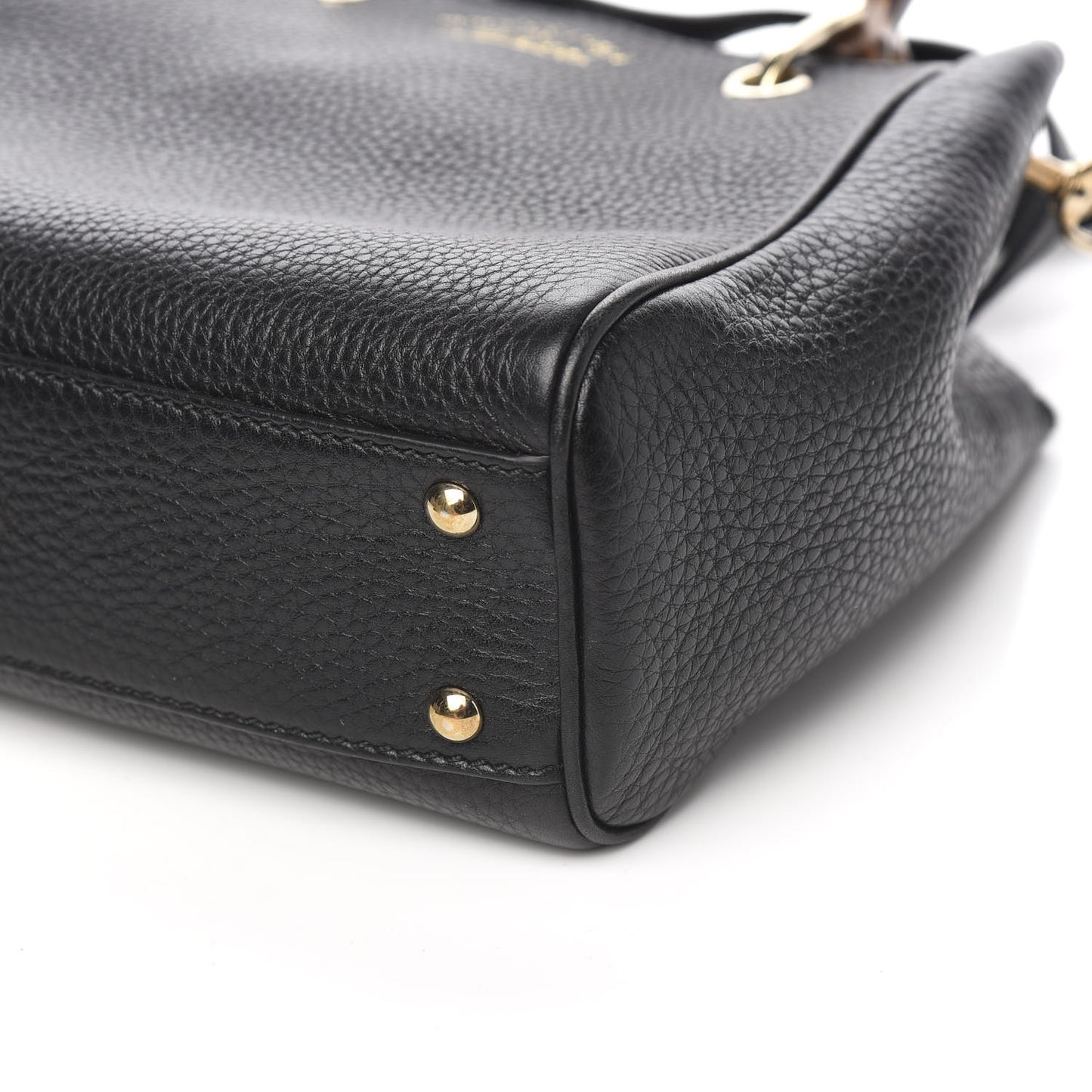 Cellarius Calfskin Mini Bamboo Shopper Tote Black