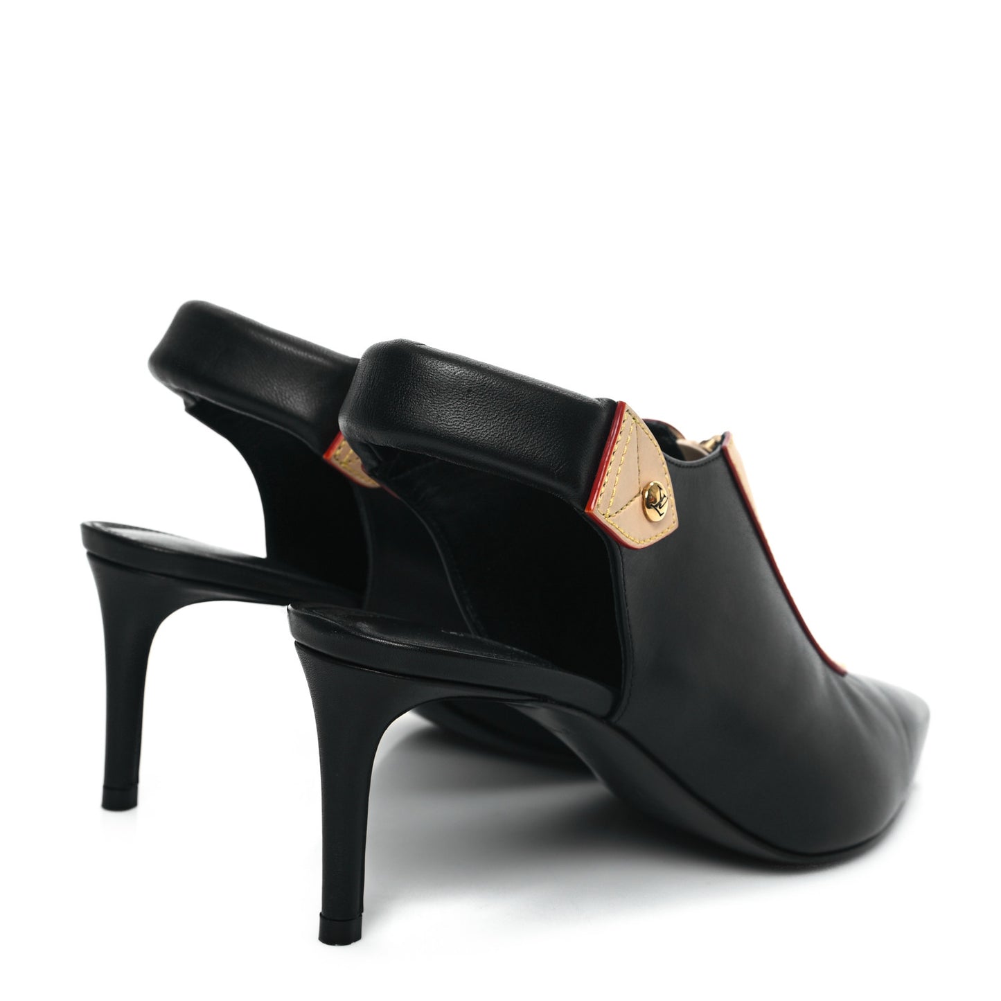 Calfskin Allure Slingback Pumps 37 Black