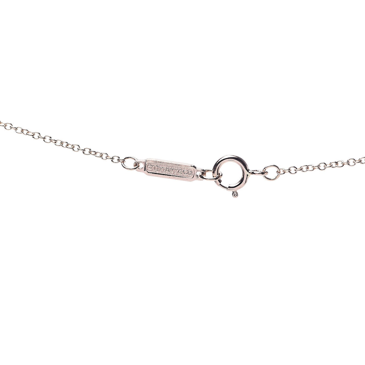 18K Rose Gold Diamond Small T Smile Pendant Necklace