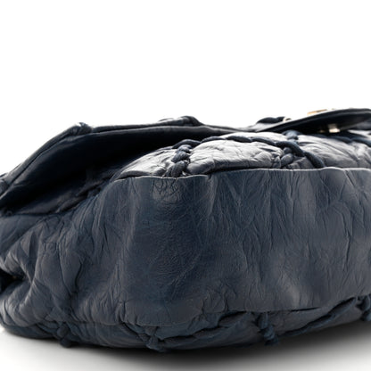 Chanel Calfskin Ultra Stitch Oversize Flap Navy 9 of 12