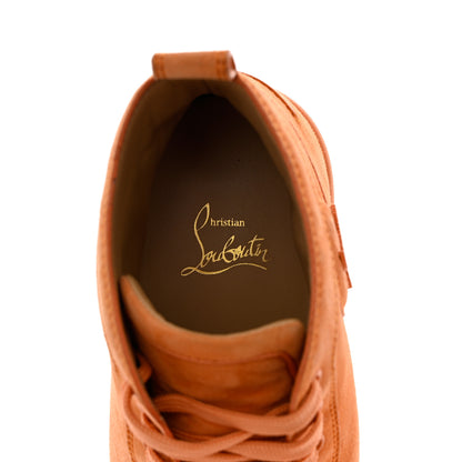 Christian Louboutin Veau Velours Mens Louis Orlato Flat Spikes Sneakers 41.5 Melon May 6 of 10