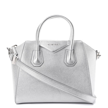 Givenchy Metallic Sugar Goatskin Small Antigona Silver 1 of 10