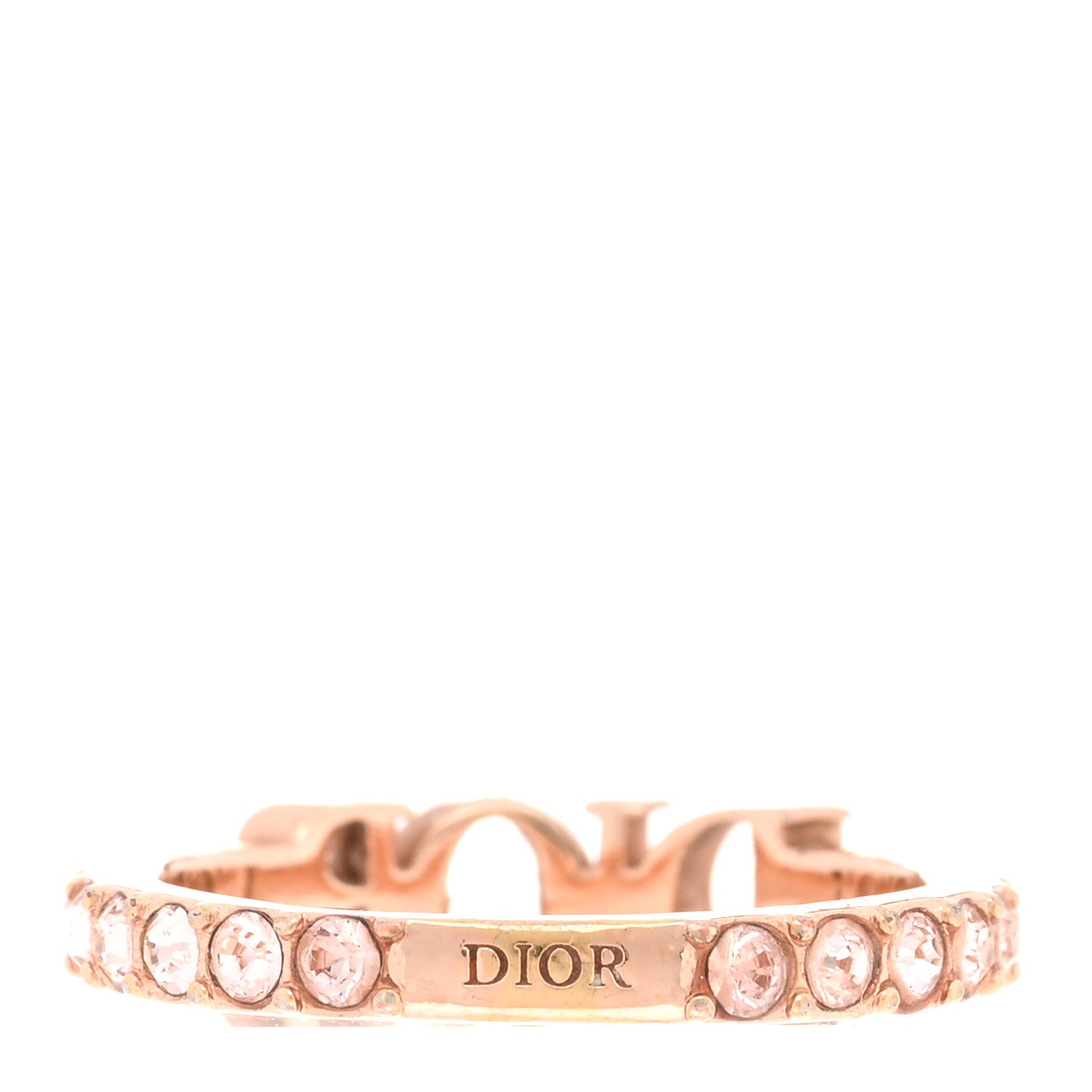 Christian Dior Metal Crystal Dio(R)evolution Ring M 52 6 Gold 3 of 4