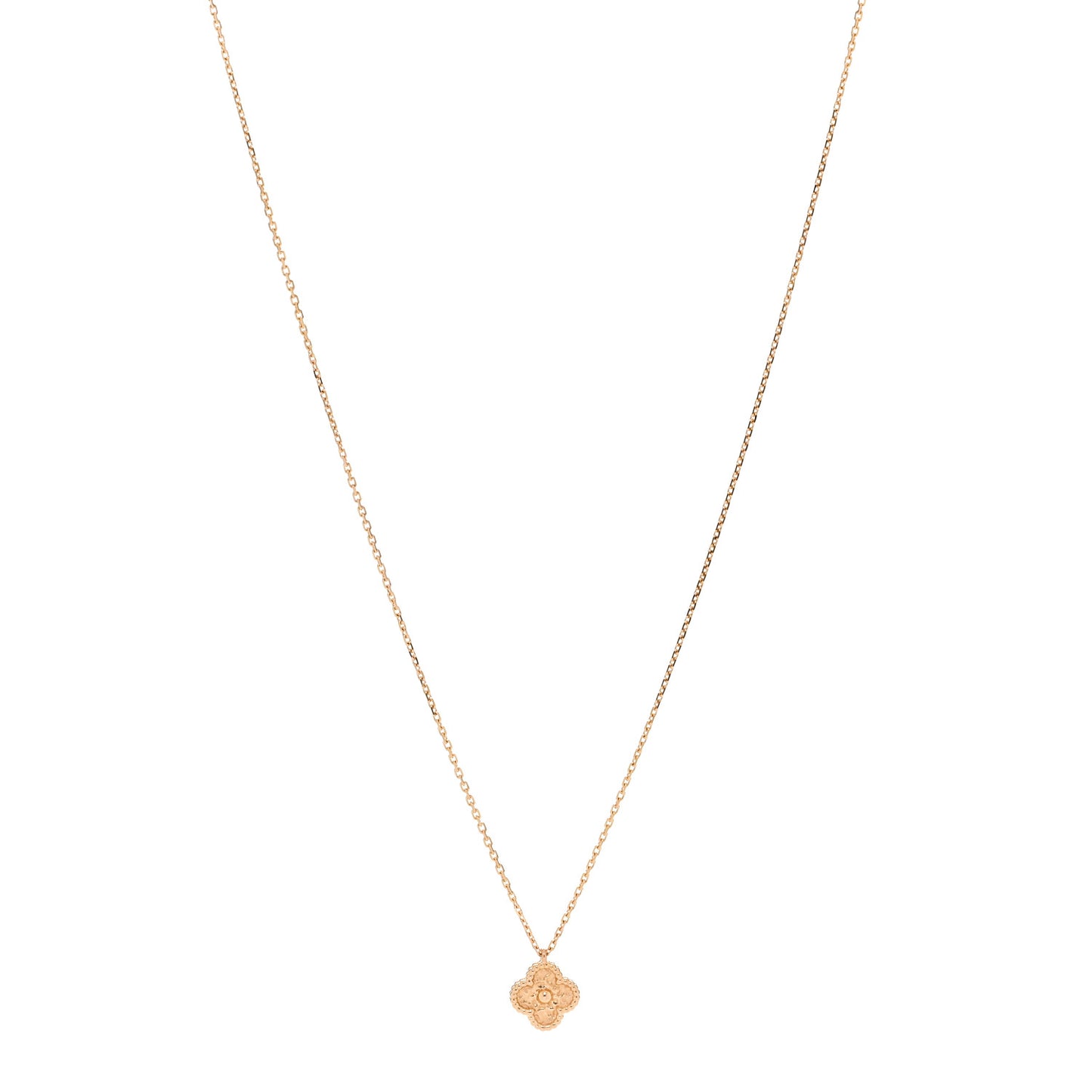 18K Rose Gold Sweet Alhambra Pendant Necklace