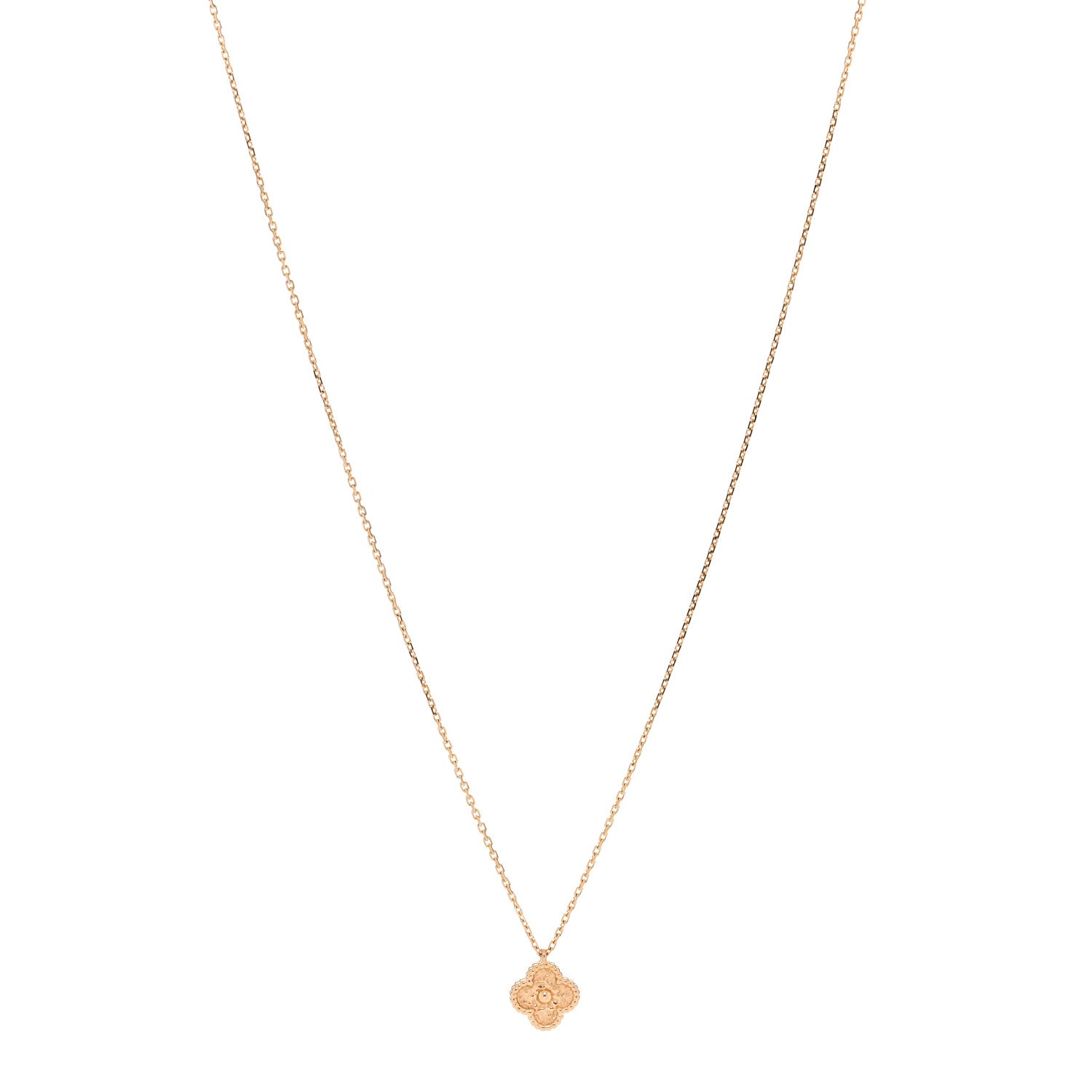 Van Cleef & Arpels 18K Rose Gold Sweet Alhambra Pendant Necklace 1 of 8