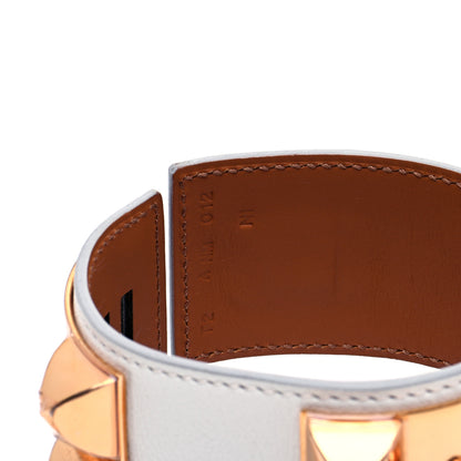 Hermes Swift Collier de Chien CDC Bracelet T2 White 7 of 9