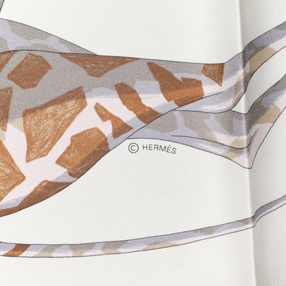 Hermes Silk Hermes Story Scarf 90 White Beige Multicolor 3 of 4