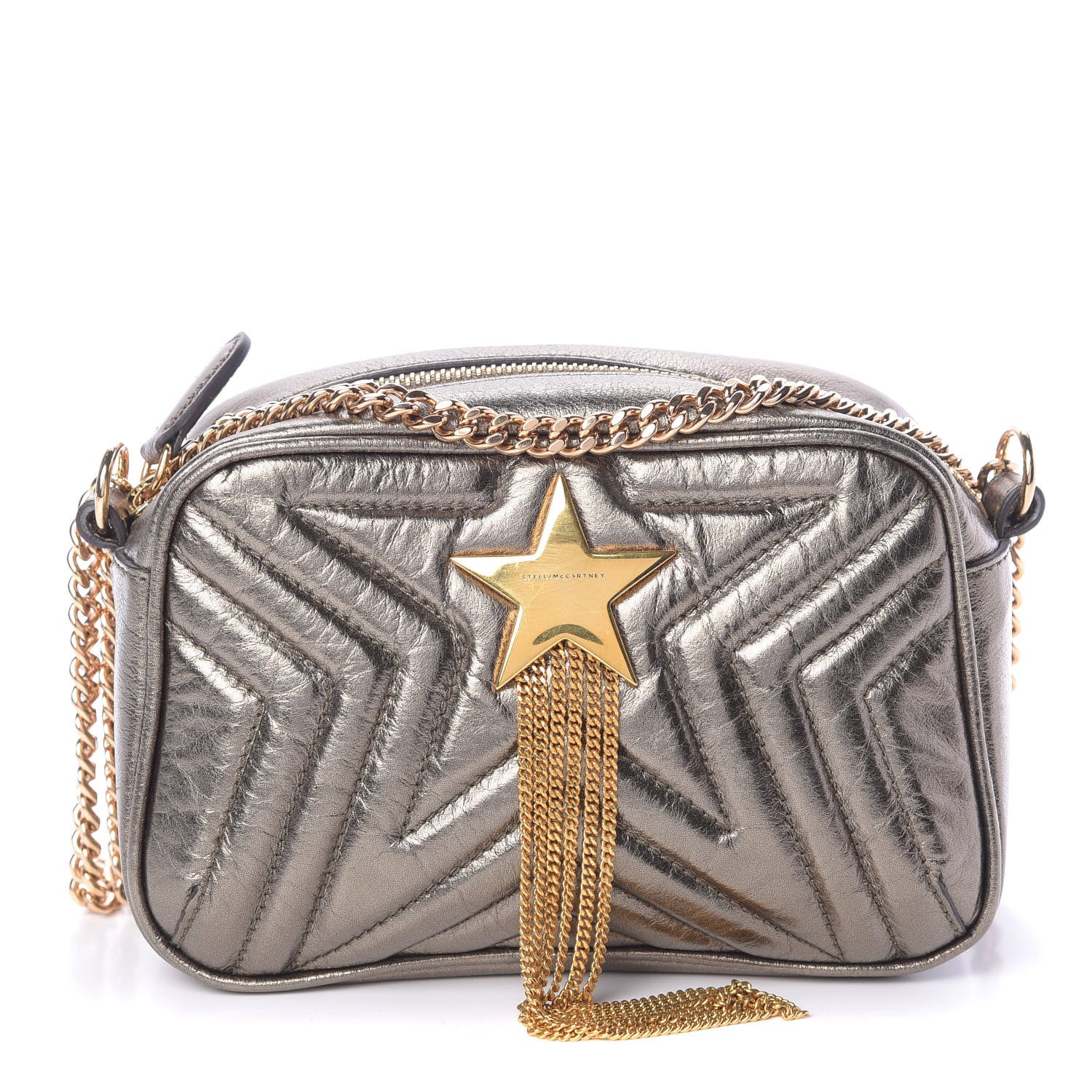Stella McCartney Metallic Alter Nappa Star Patch Shoulder Bag Gold 1 of 10