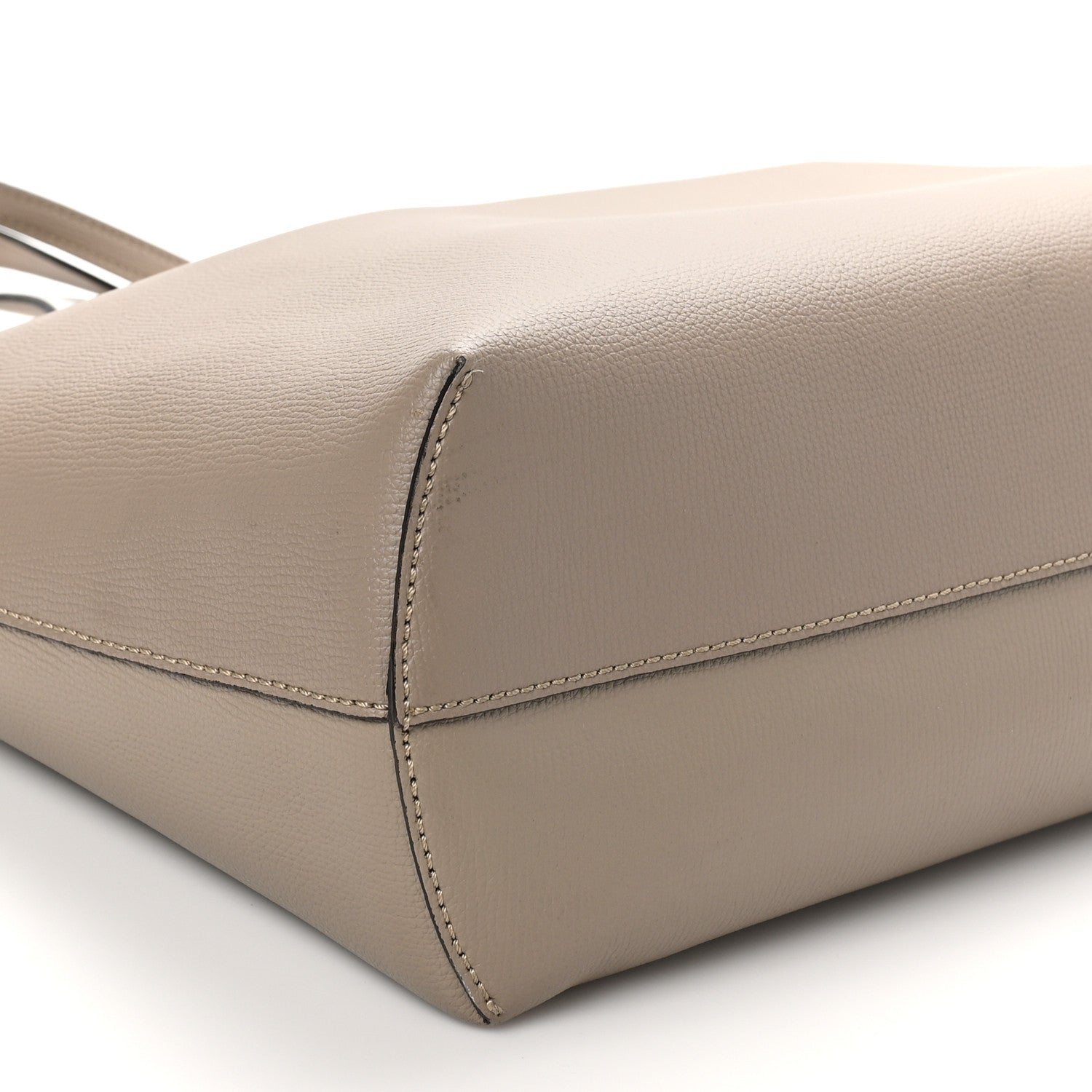 Fendi Vitello Vienna Enamel F is Fendi Shopping Tote Tortora Taupe 10 of 13