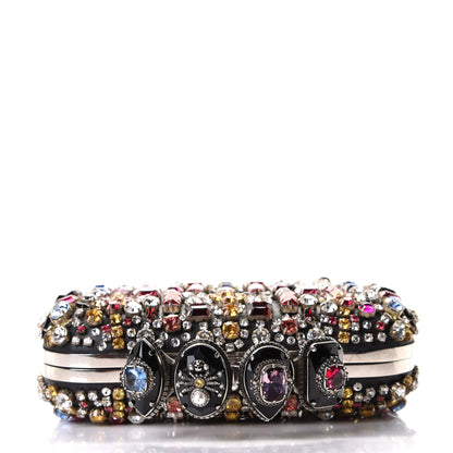 Alexander McQueen Crystal Jeweled Knuckle Duster Box Clutch Multicolor 4 of 5