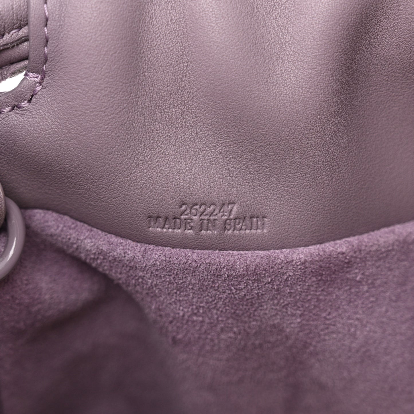 Calfskin Monochrome Flamenco Knot Clutch Pale Aubergine Glaze