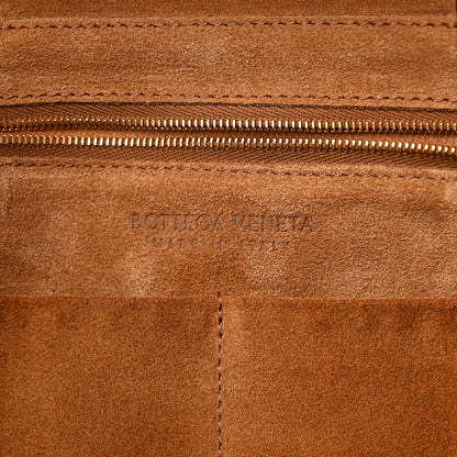 Bottega Veneta Grained Calfskin Maxi Intrecciato Arco Caramel 10 of 10