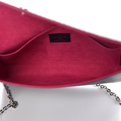Louis Vuitton Epi Pochette Felicie Black Hot Pink 5 of 9