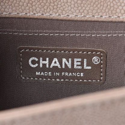Chanel Iridescent Caviar Medium Boy Flap Marron Clair 6 of 10