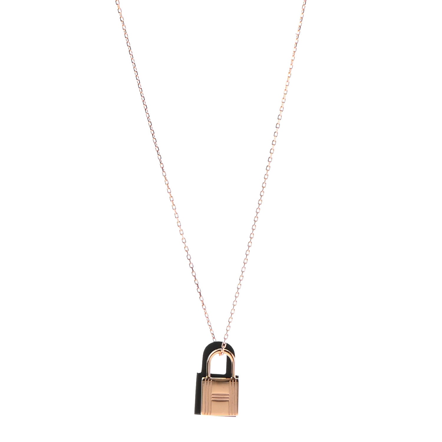 Hermes Swift Small O'Kelly Pendant Necklace Black 1 of 6