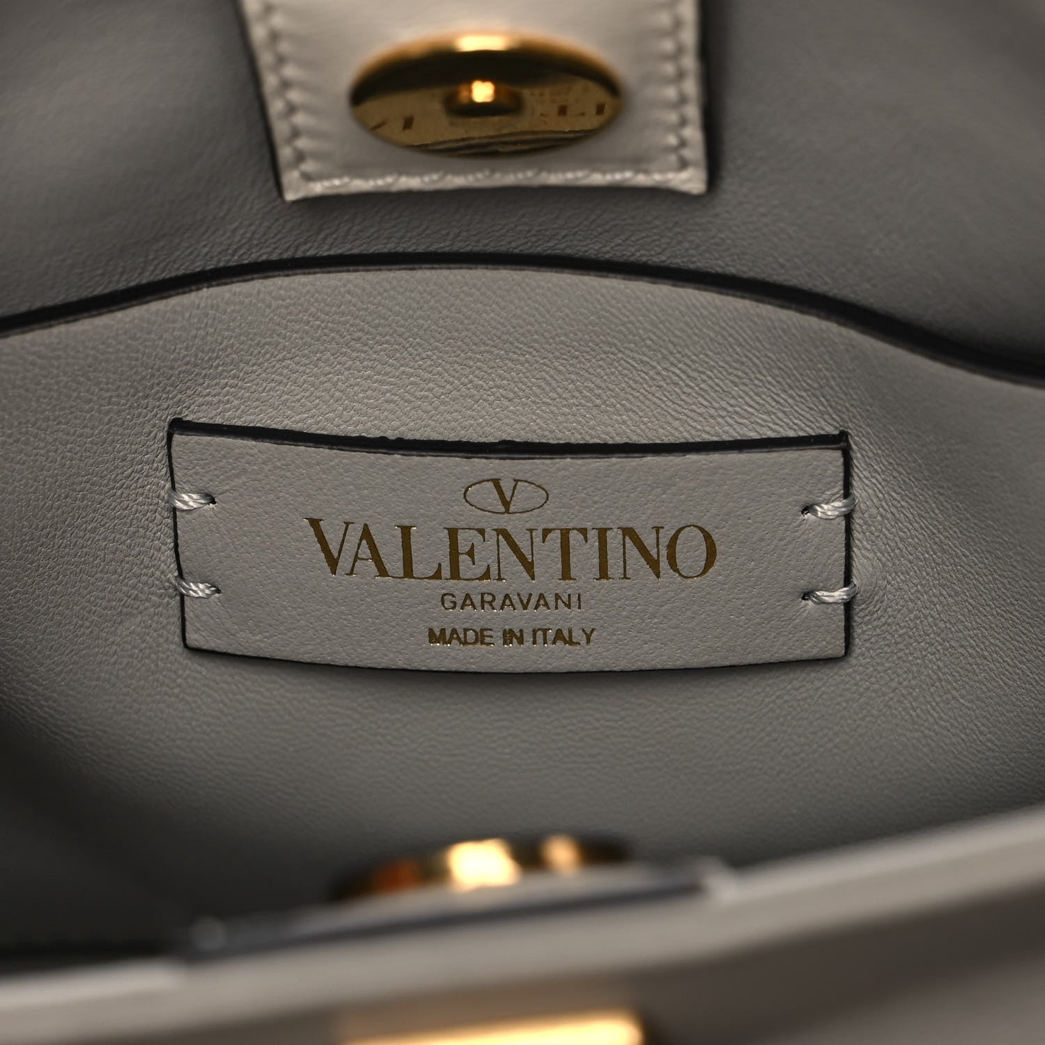 Valentino Garavani Nappa Small Roman Stud The Handle Bag Ivory 6 of 10