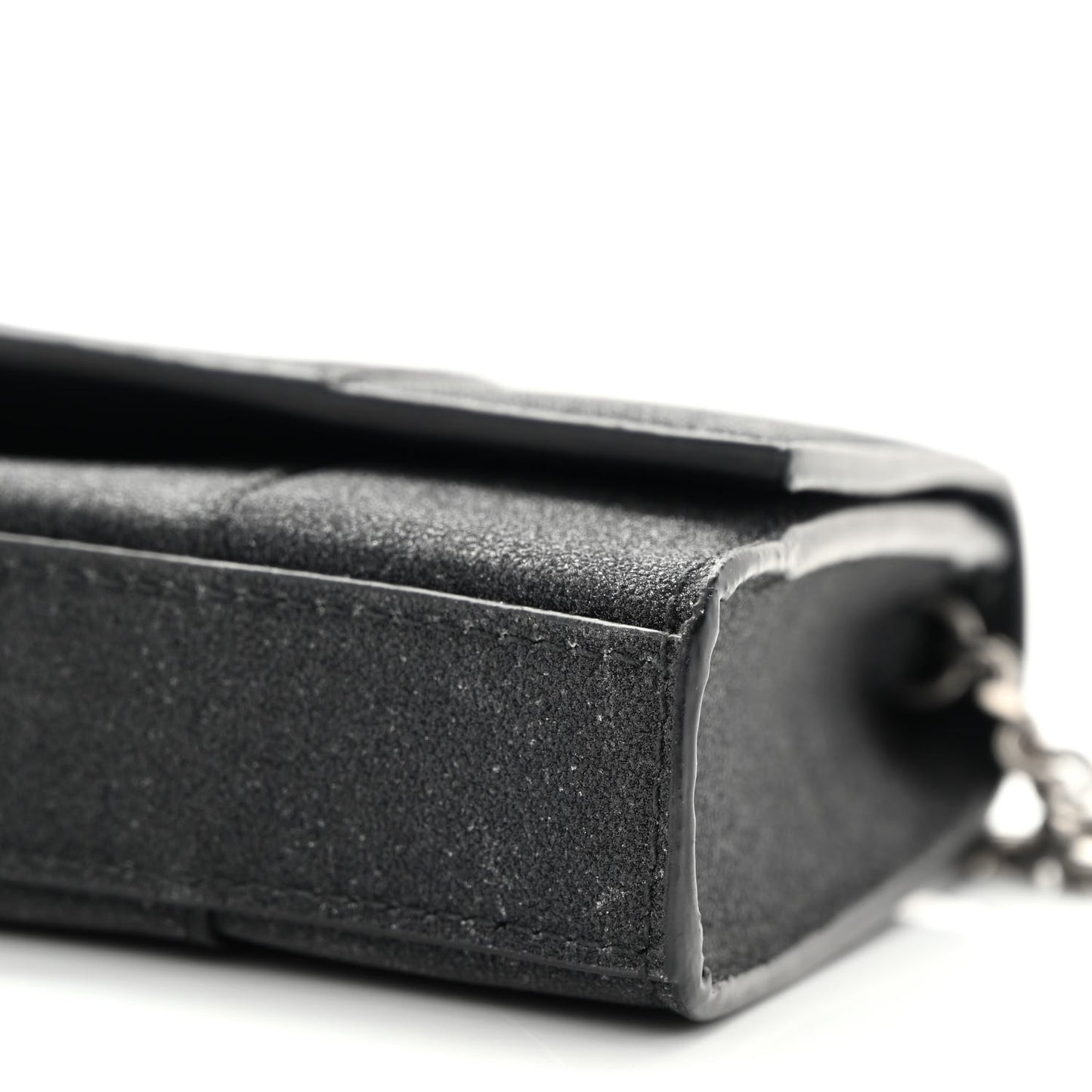 Sparkling Fabric XS Hourglass Wallet On Chain Black