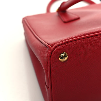 Prada Saffiano Small Galleria Double Zip Tote Fuoco 10 of 11