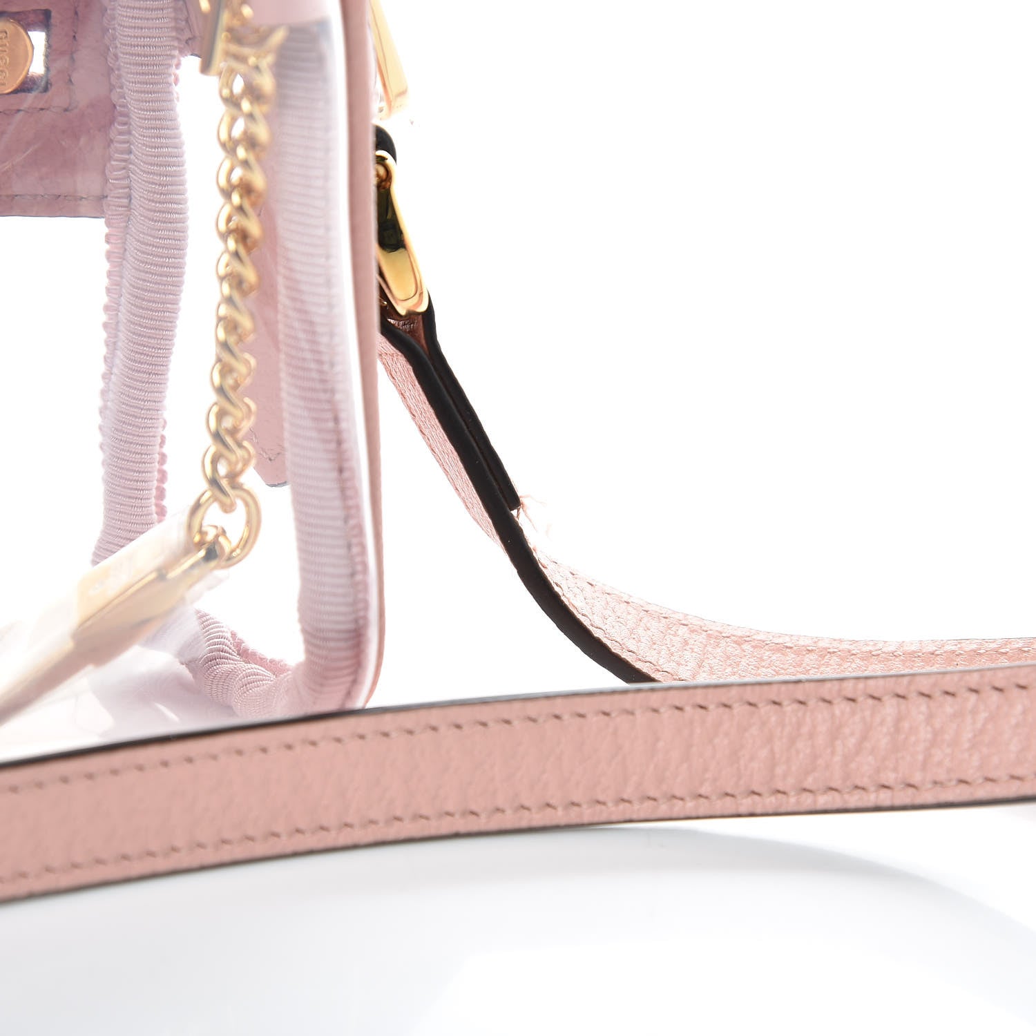 Gucci Vinyl Web Mini Ophidia Transparent Shoulder Bag Perfect Pink 9 of 9
