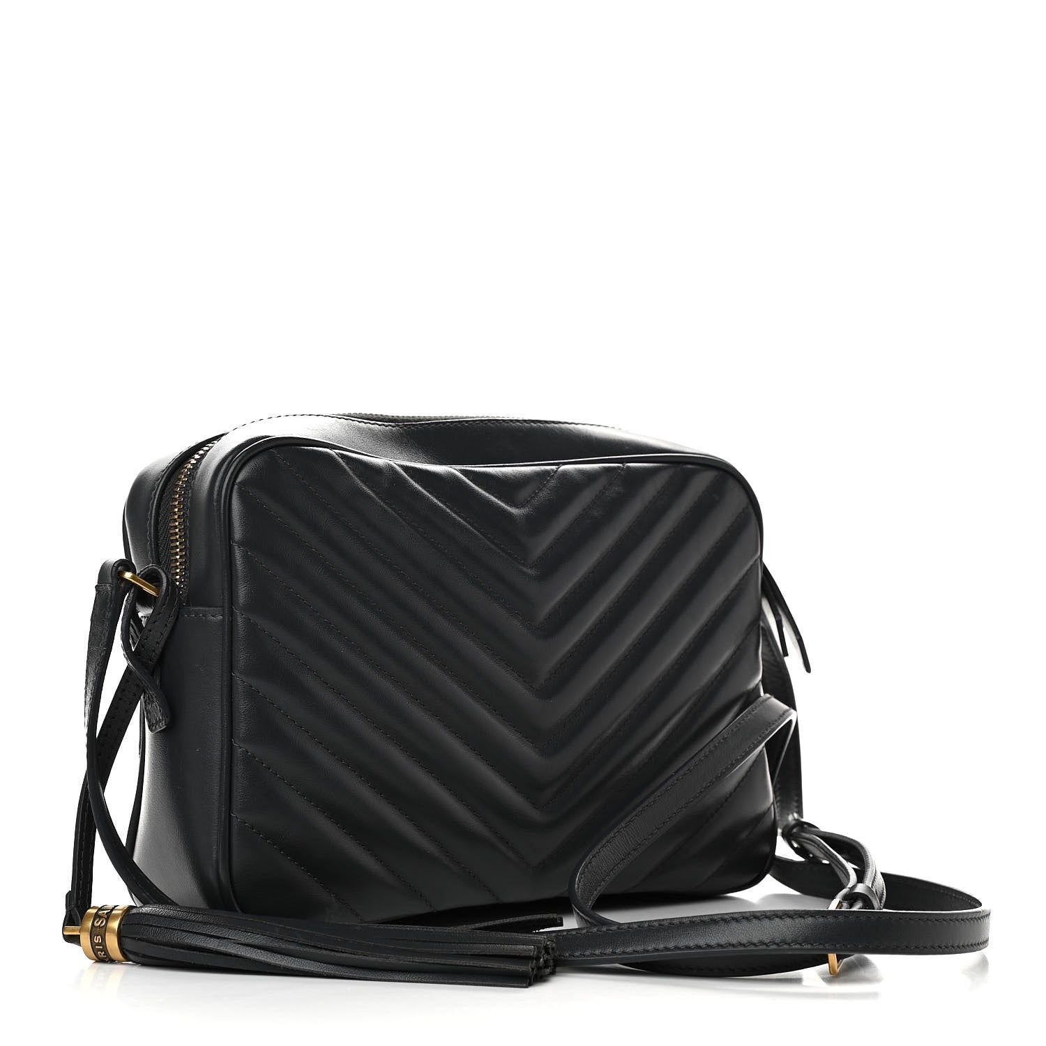 Saint Laurent Calfskin Matelasse Monogram Lou Camera Bag Asphalt 2 of 13
