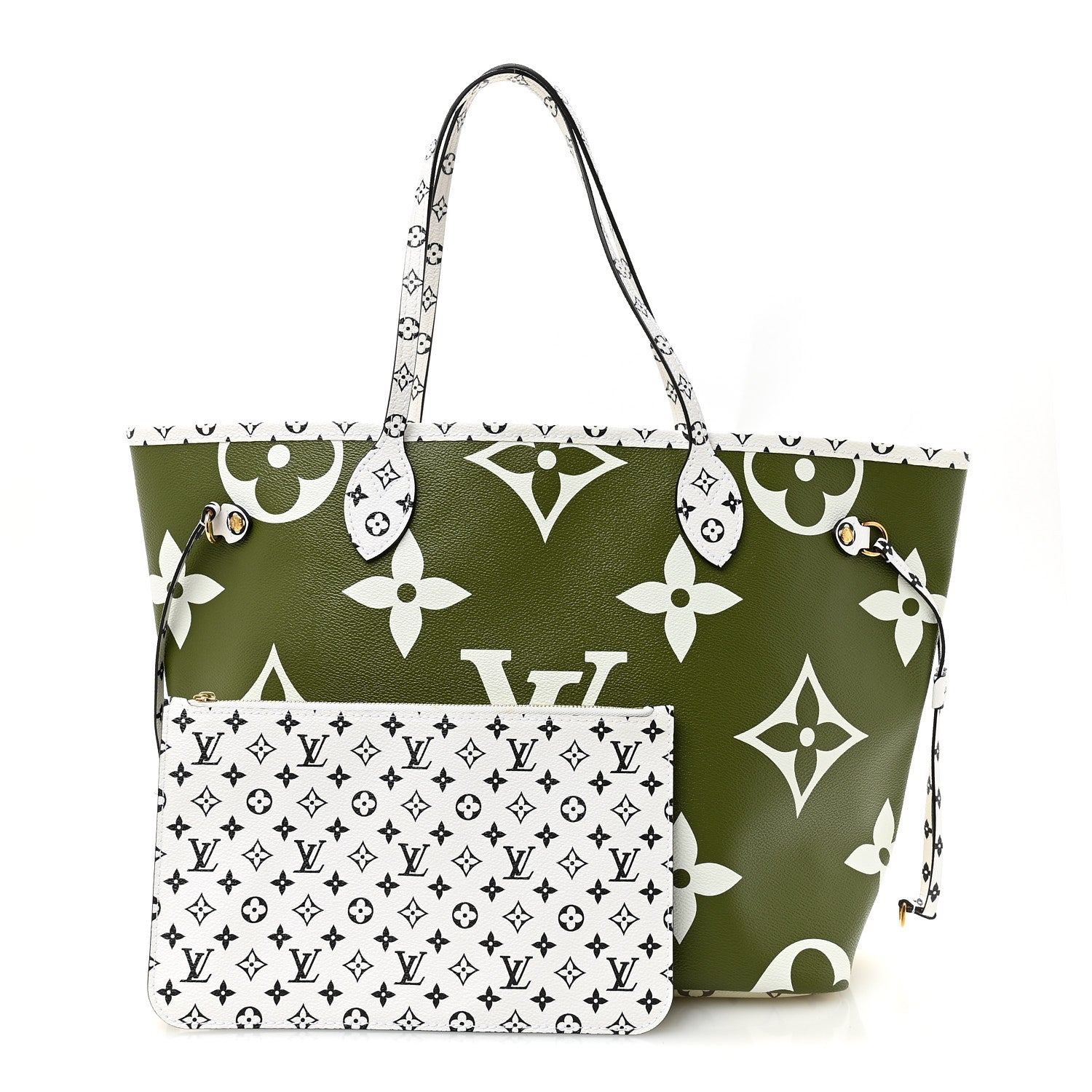 Louis Vuitton Monogram Giant Neverfull MM Kaki 3 of 10