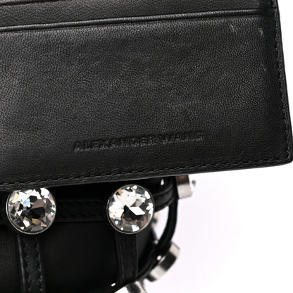 Alexander Wang Calfskin Crystal Embellished Roxy Mini Bucket Bag Black 7 of 11