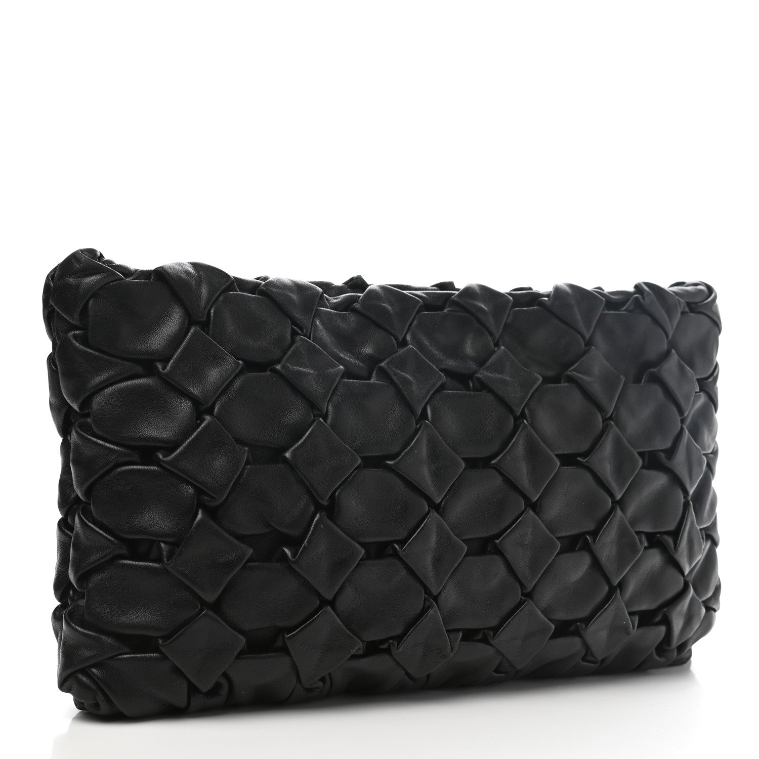Prada Nappa Woven Pouch Black 3 of 11