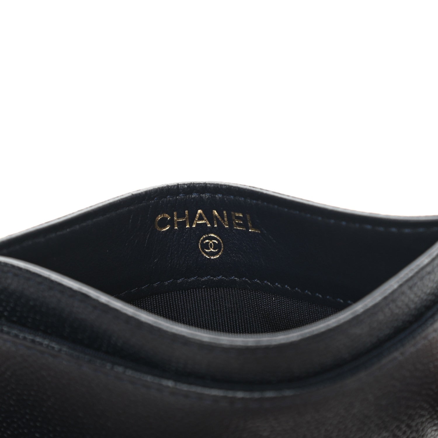 Chanel Caviar Timeless CC Card Holder Navy 6 of 8