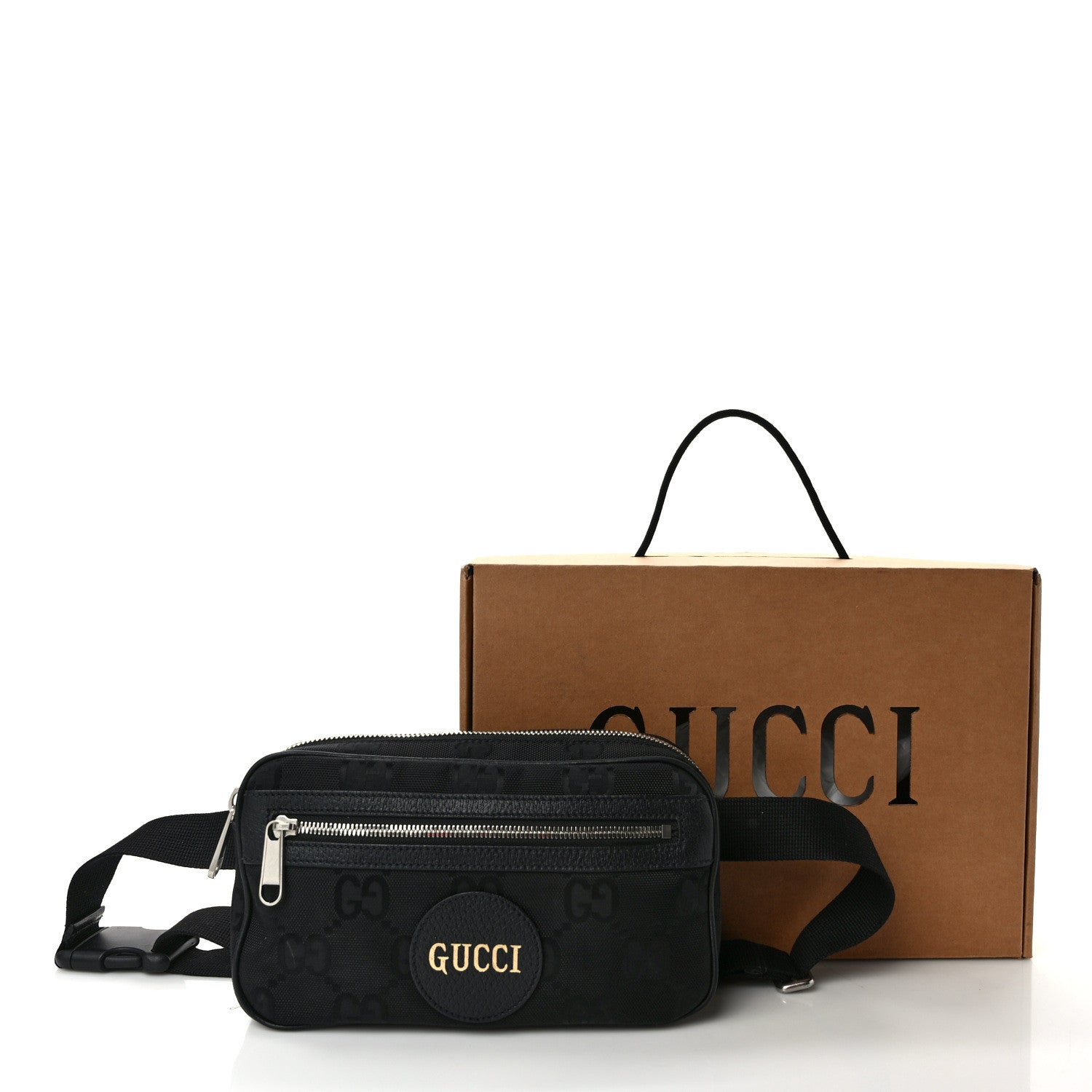 Gucci Econyl Nylon Monogram Off The Grid Belt Bag Black 11 of 11