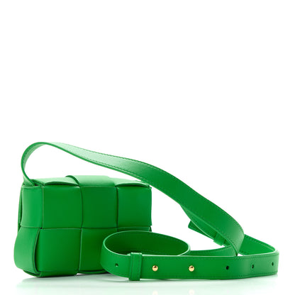Bottega Veneta Lambskin Maxi Intrecciato Extra Mini Cassette Crossbody Bag Parakeet 3 of 8