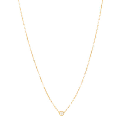 Tiffany 18K Yellow Gold Diamond .12ct Elsa Peretti Diamonds by the Yard Pendant Necklace 1 of 5