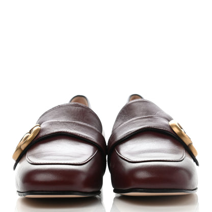 Gucci Malaga Kid Womens GG Marmont Loafers 35 Vintage Bordeaux 2 of 10