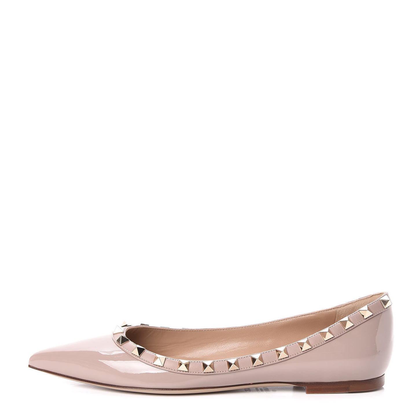 Patent Rockstud Ballerina Flats 37.5 Poudre