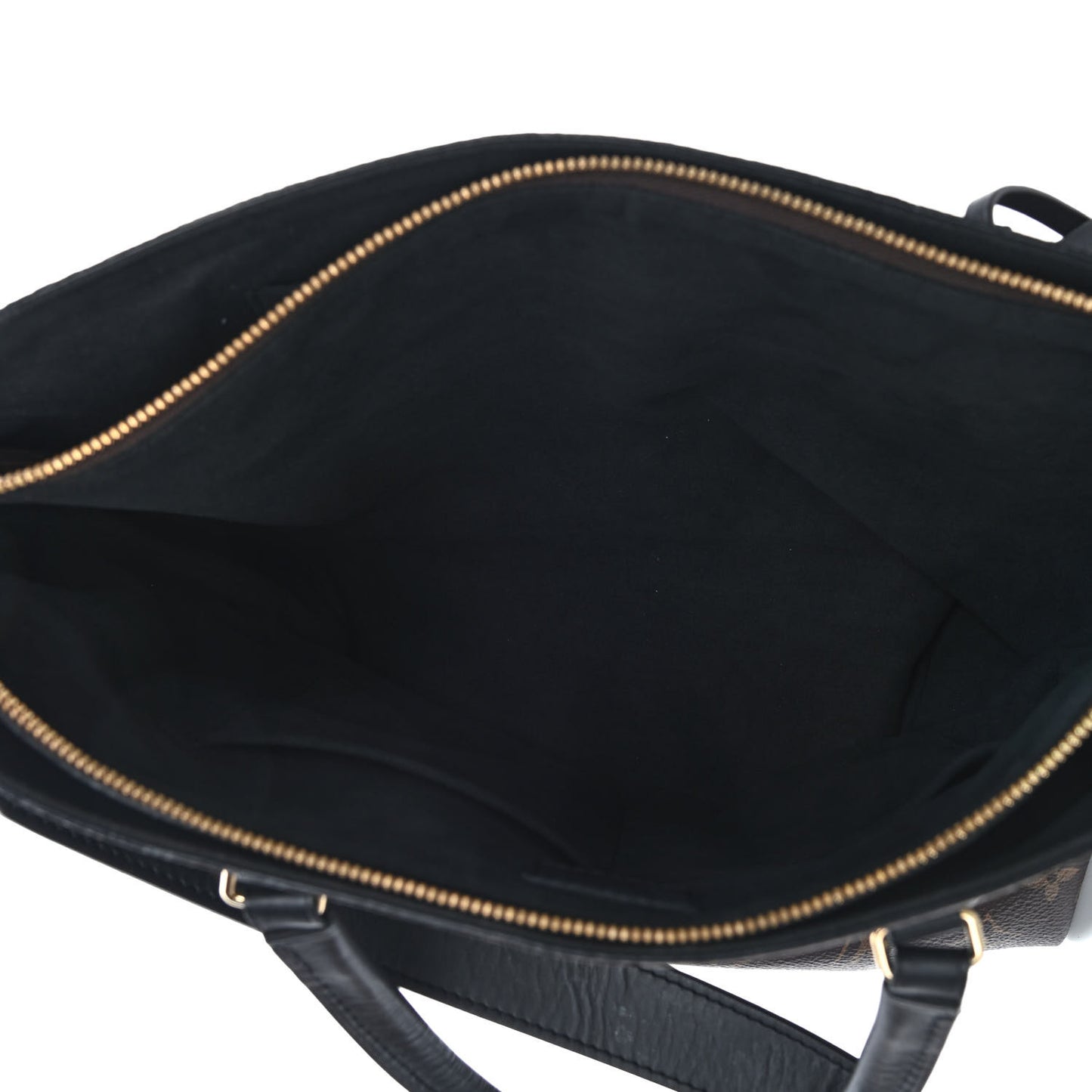 Monogram Flower Zipped Tote MM Black
