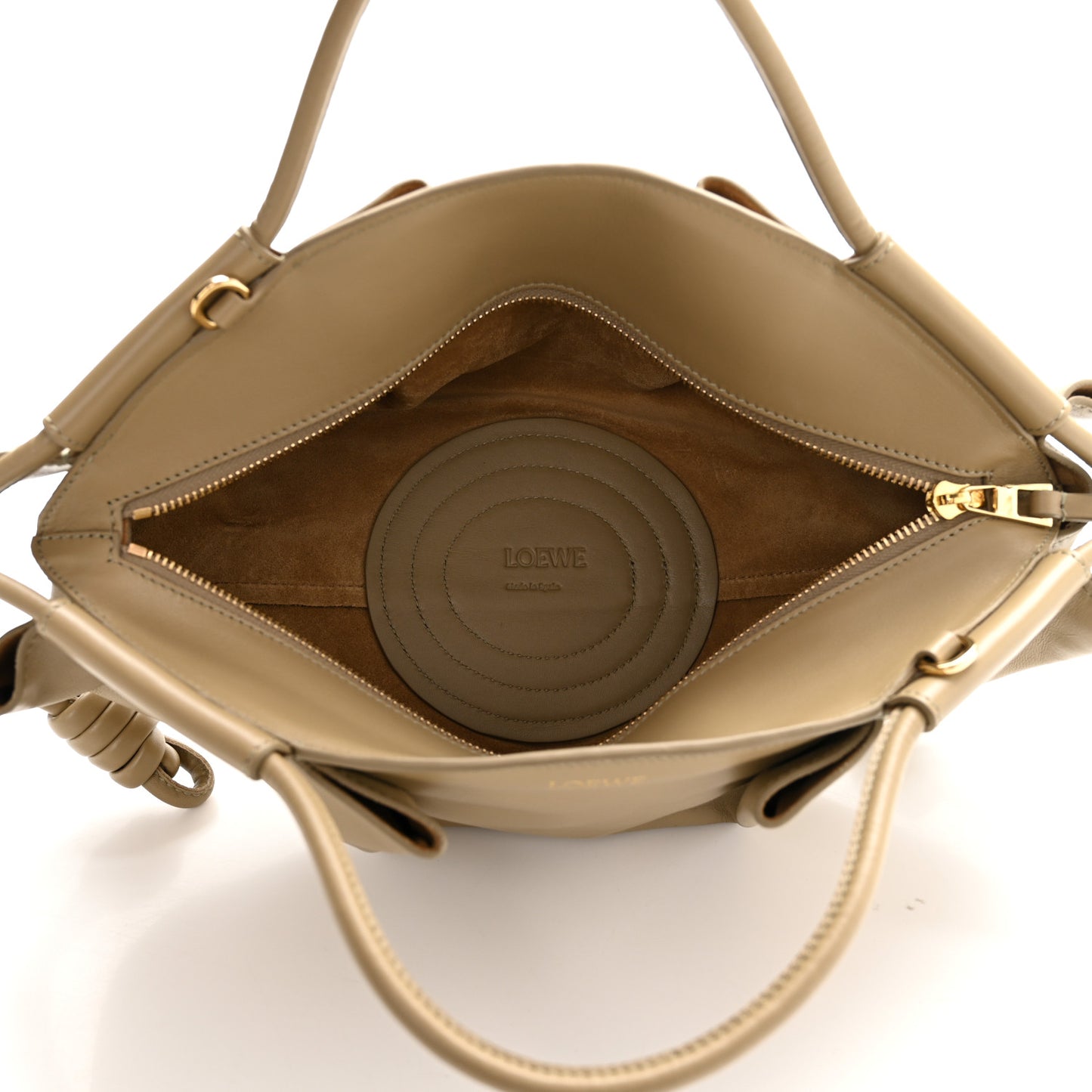 Shiny Nappa Calfskin Small Paseo Bag Clay Green