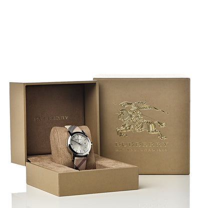 Burberry Stainless Steel Calfskin 34mm Heritage Nova Check Quartz Watch BU9113 9 of 9