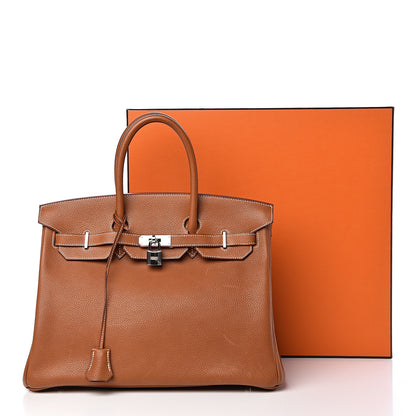 Hermes Natural Barenia Faubourg Birkin 35 Fauve 46 of 46