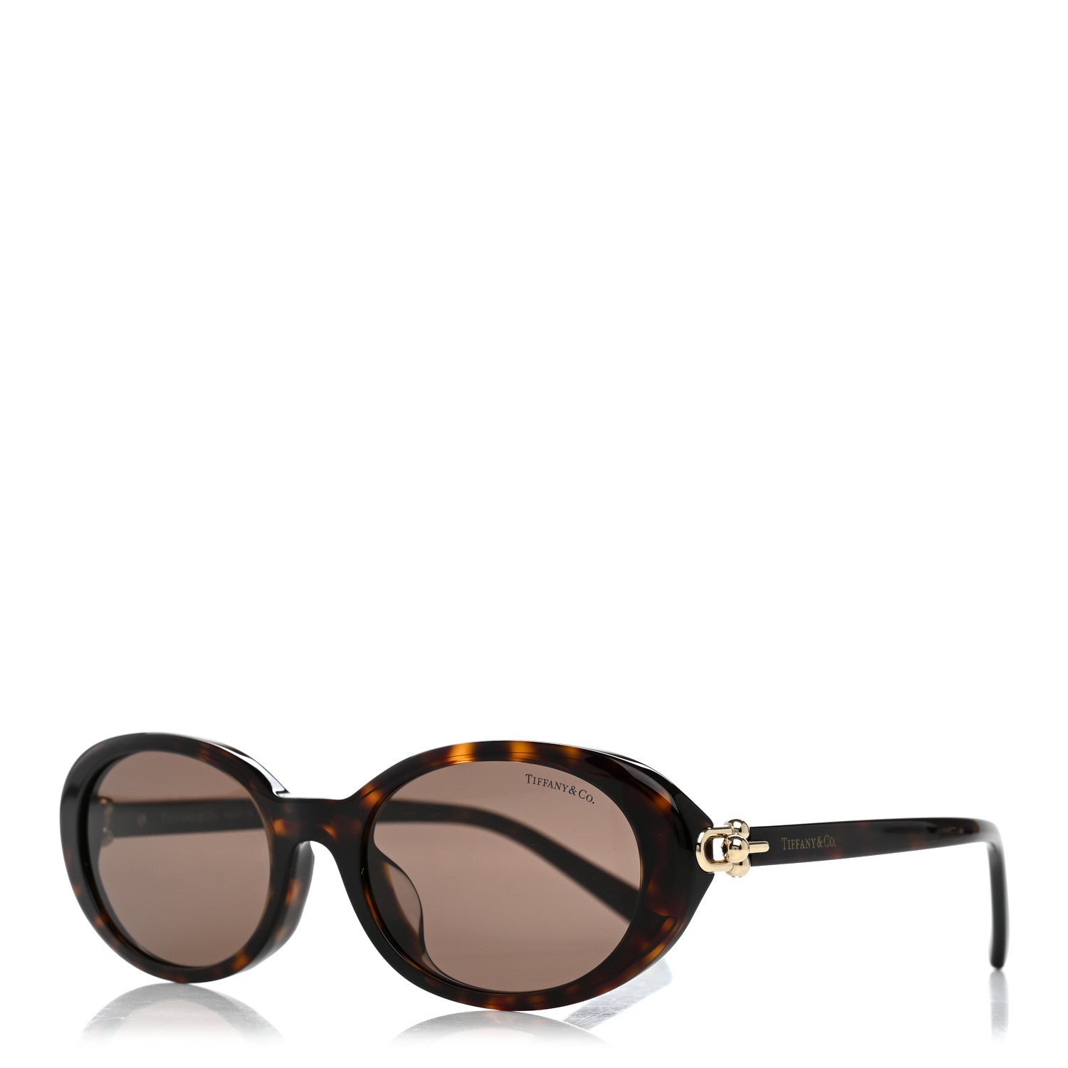 Tiffany Acetate Hardwear Oval Sunglasses TF4242D Tortoise Brown 1 of 8