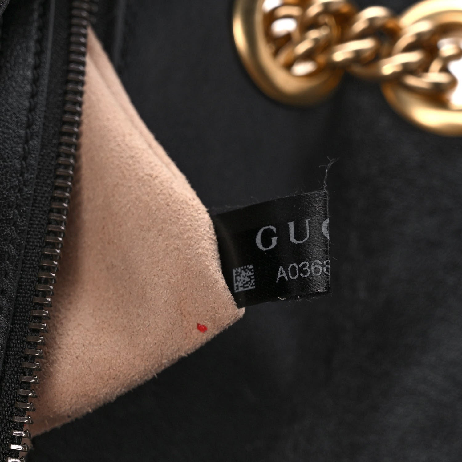 Gucci Calfskin Matelasse Small GG Marmont Shoulder Bag Black 7 of 12
