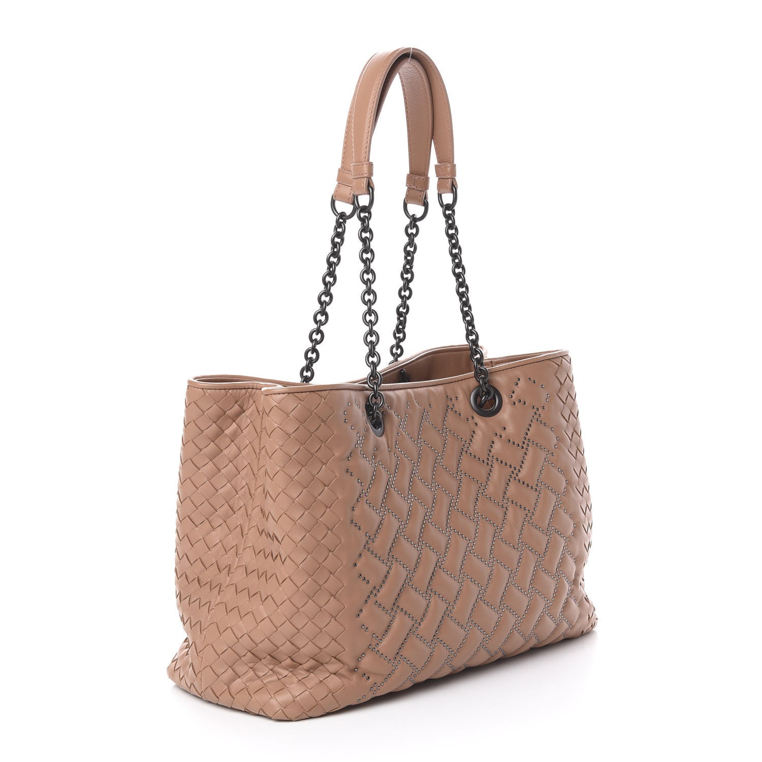 Bottega Veneta Nappa Intrecciato Microstuds Tote Dahlia 2 of 8