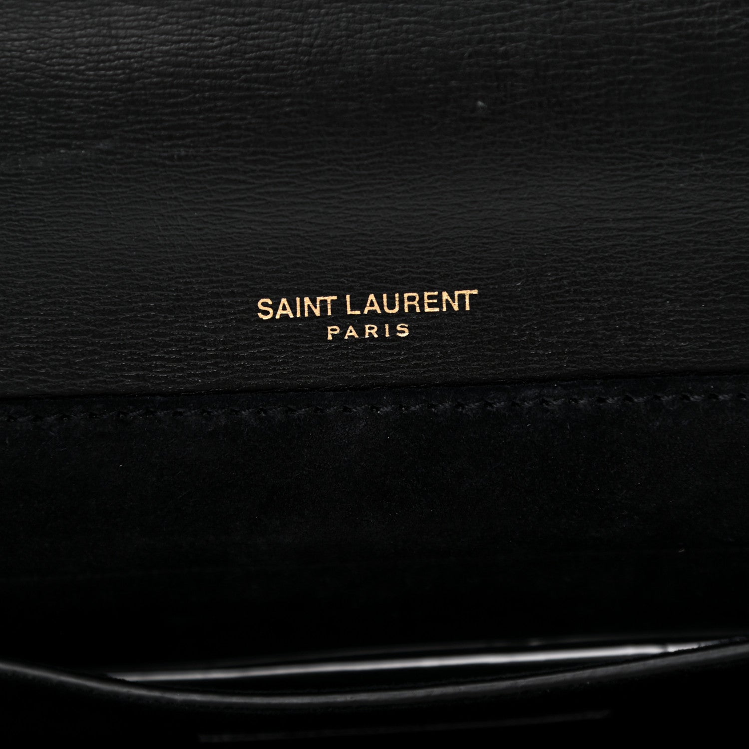 Saint Laurent Smooth Calfskin Suede Medium Bellechasse Black Dark Green 6 of 11