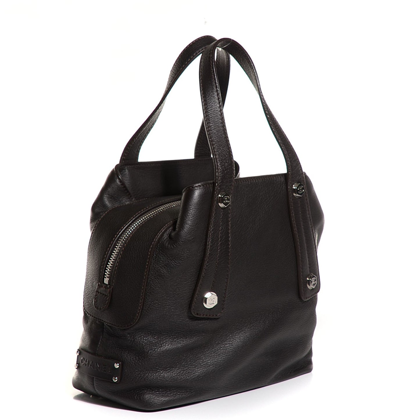 Deerskin Tote Dark Brown