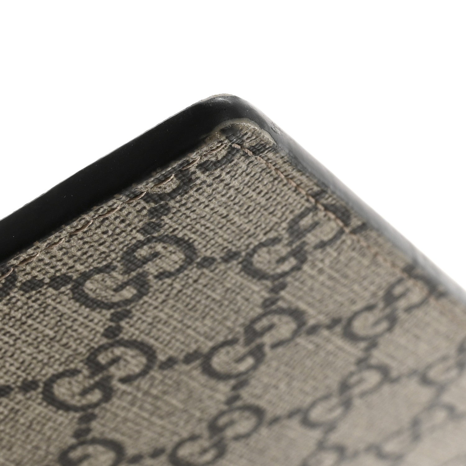 Gucci GG Supreme Monogram Kingsnake Zip Wristlet Pouch Beige Black 10 of 11