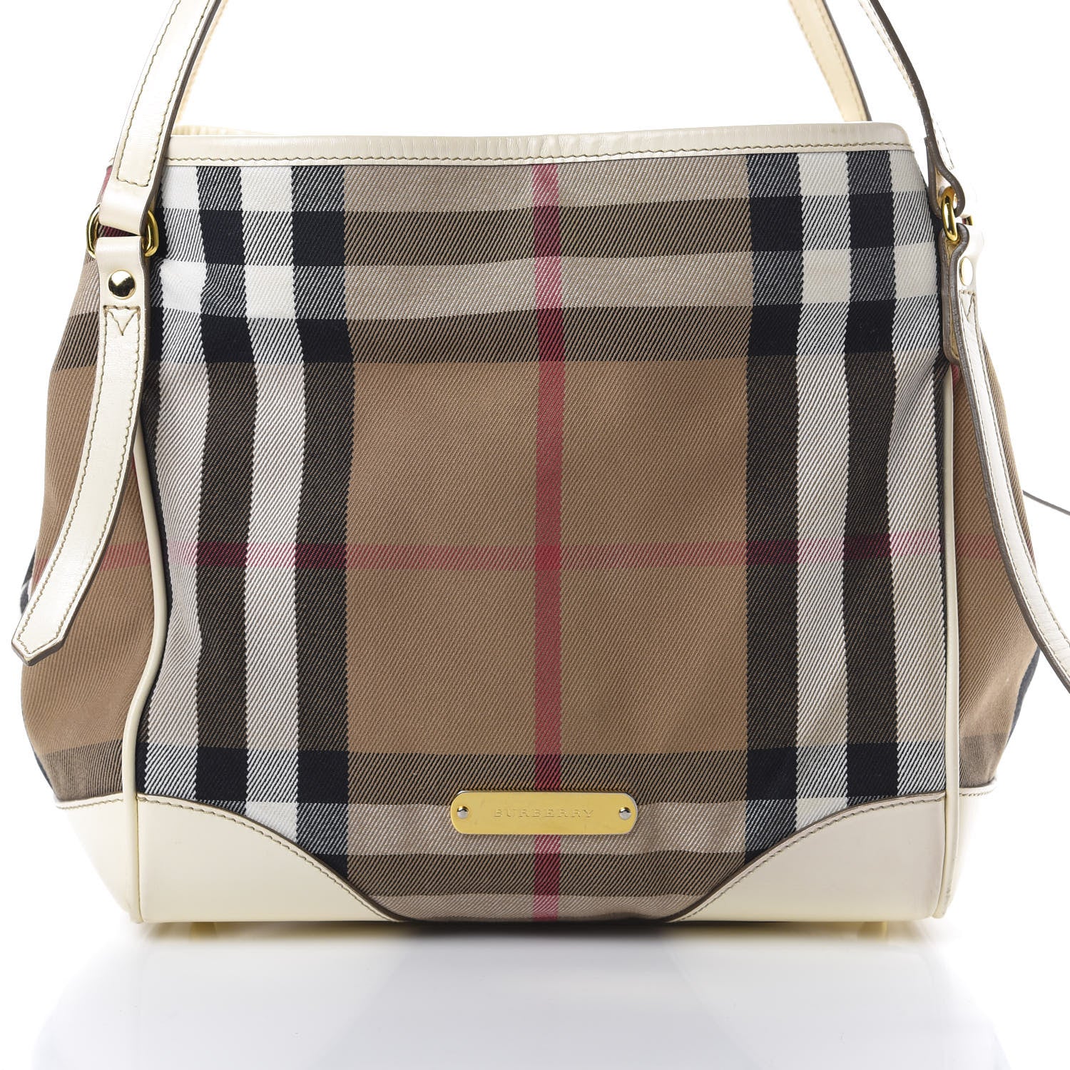 Burberry House Check Small Canterbury Tote White 16 of 16