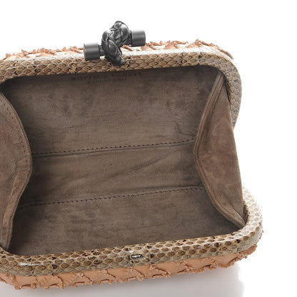 Bottega Veneta Ayers Nappa Fringe Intrecciato Knot Clutch Pink 5 of 6