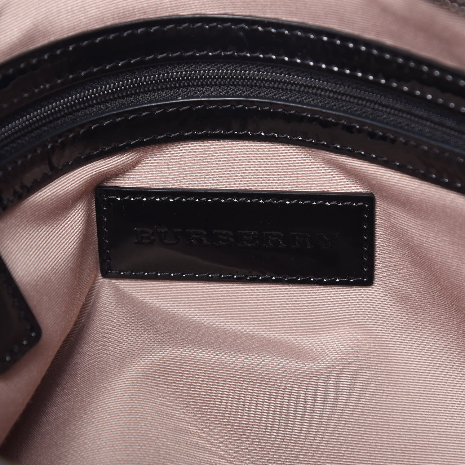 Burberry Patent Trim Nova Check Shopper Tote Black 6 of 9