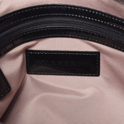 Burberry Patent Trim Nova Check Shopper Tote Black 6 of 9