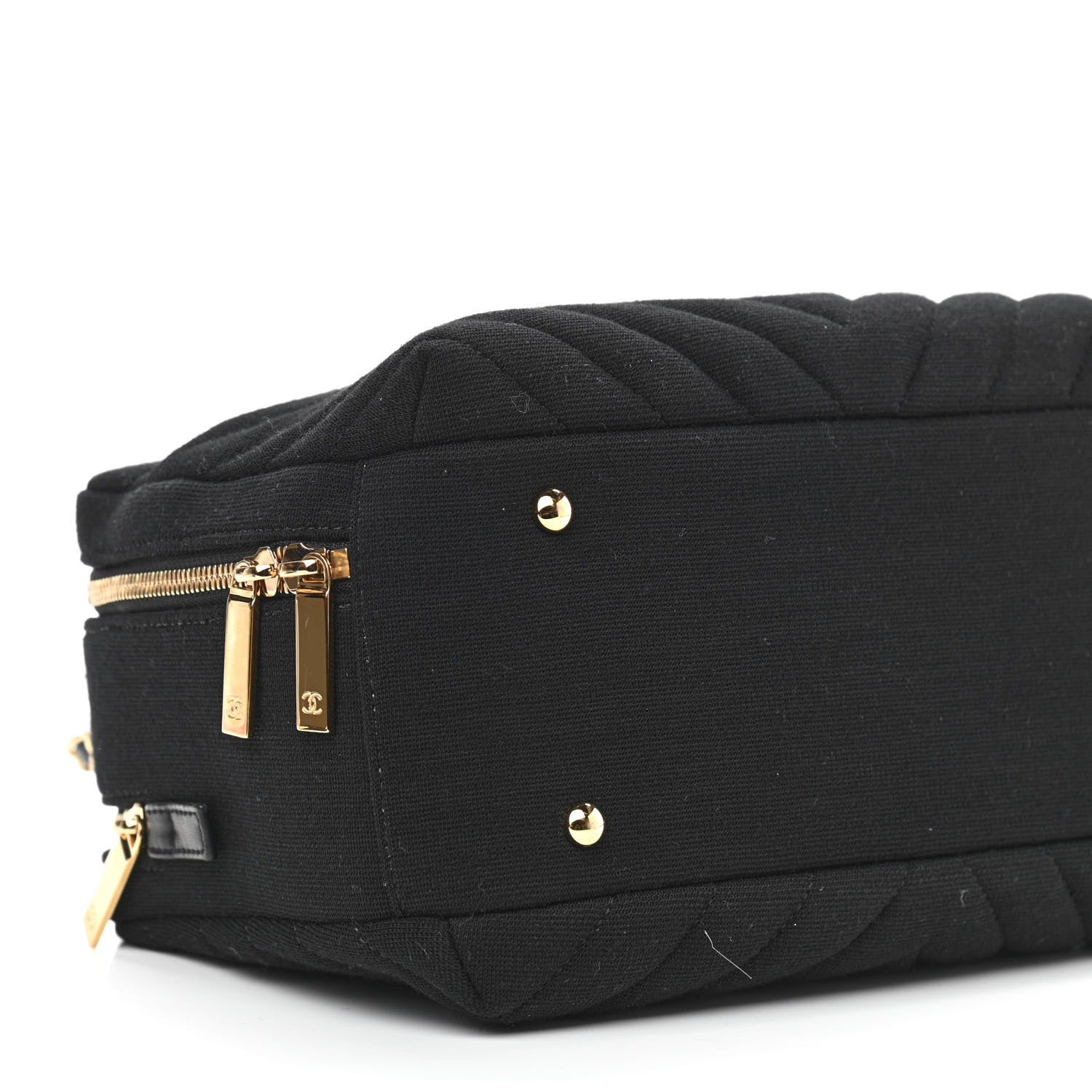 Chanel Jersey Chevron Quilted Medium Trendy CC Bowling Bag Black 10 of 11