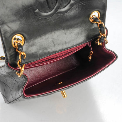 Chanel Lambskin Quilted Mini Square Flap Black 5 of 8